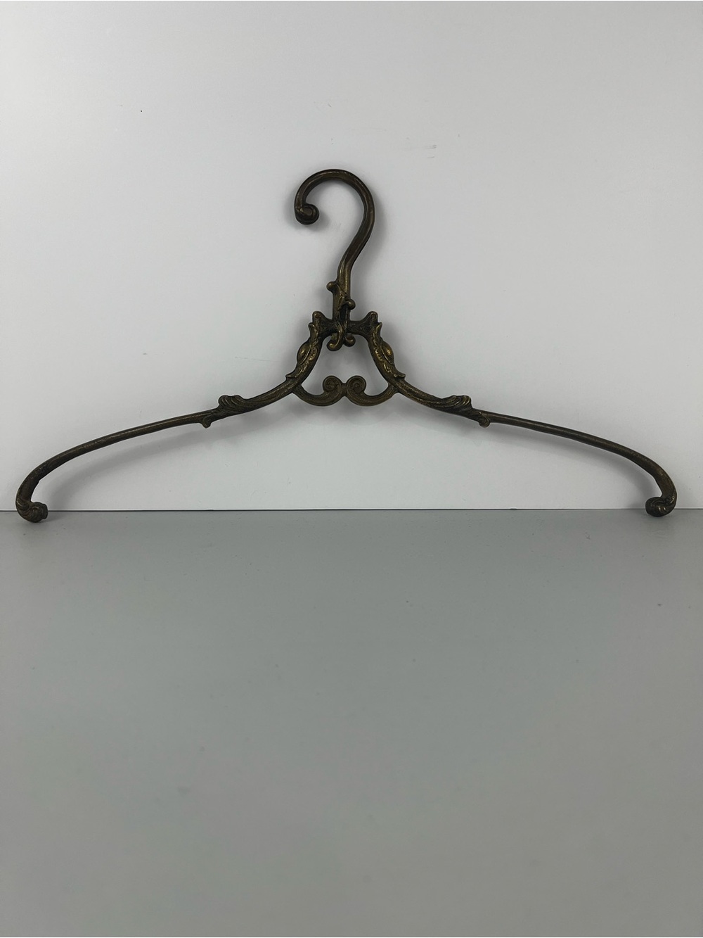 Antique Baroque Rococo Style Solid Brass Dress Hanger